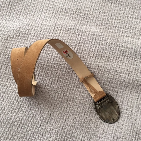 Suede belt with Swarovski crystal inlaid buckle